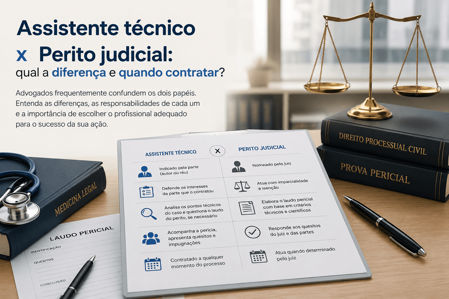 Assistente técnico x Perito judicial: qual a diferença e quando contratar?